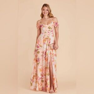 Devin Convertible Dress - Coral Sunset Peonies